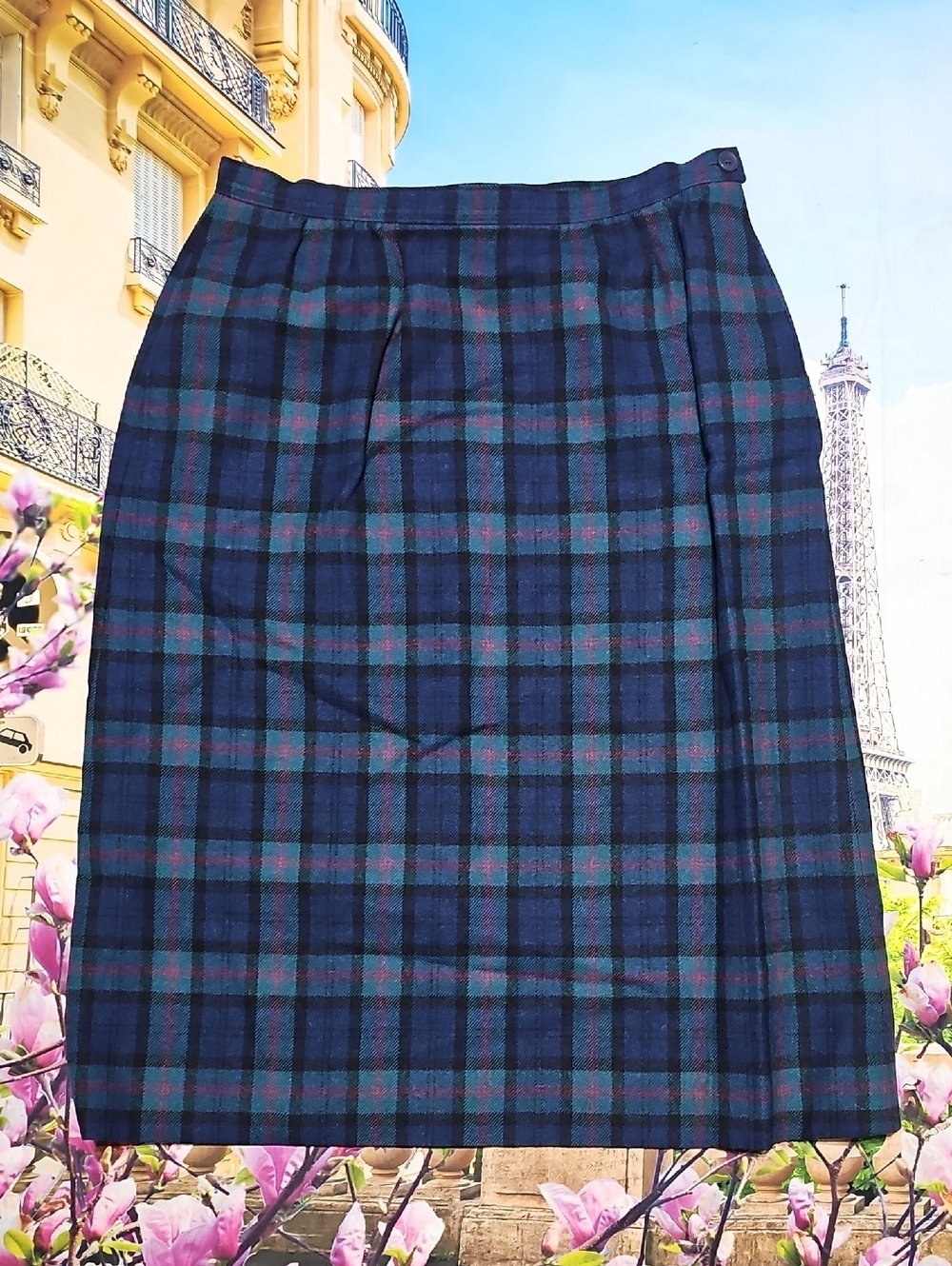 Pendleton Virgin Wool Baird Tartan Skirt Vintage Size 14